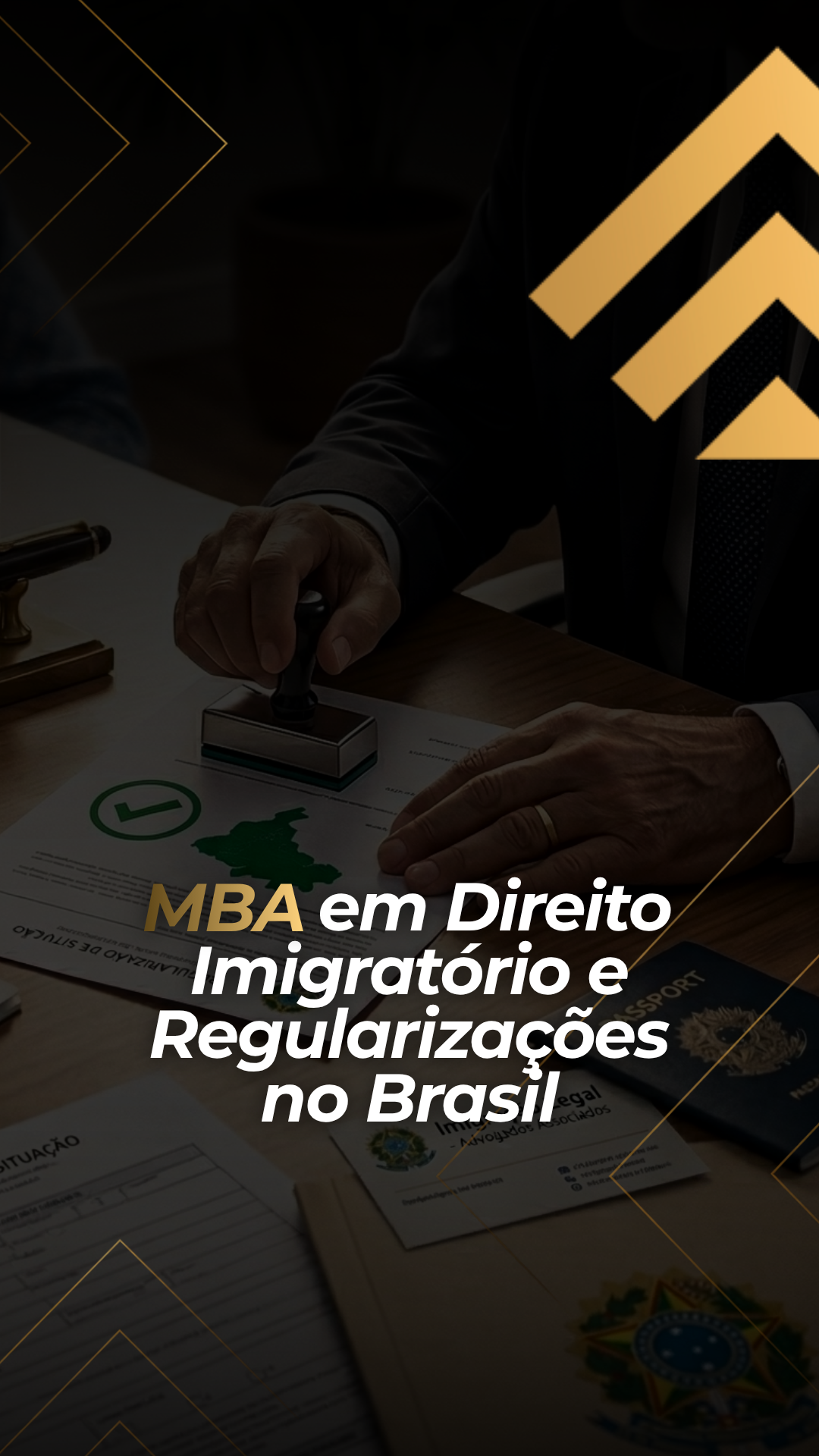 Capa do curso MBA em Direito Imigratório e Regularizações no Brasil